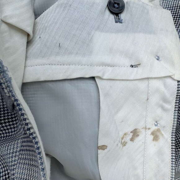 Tiglio Ross Double-Breasted Plaid Italian 3-Piece Suit Set Vest Pants Mens 40L - Picture 11 of 16